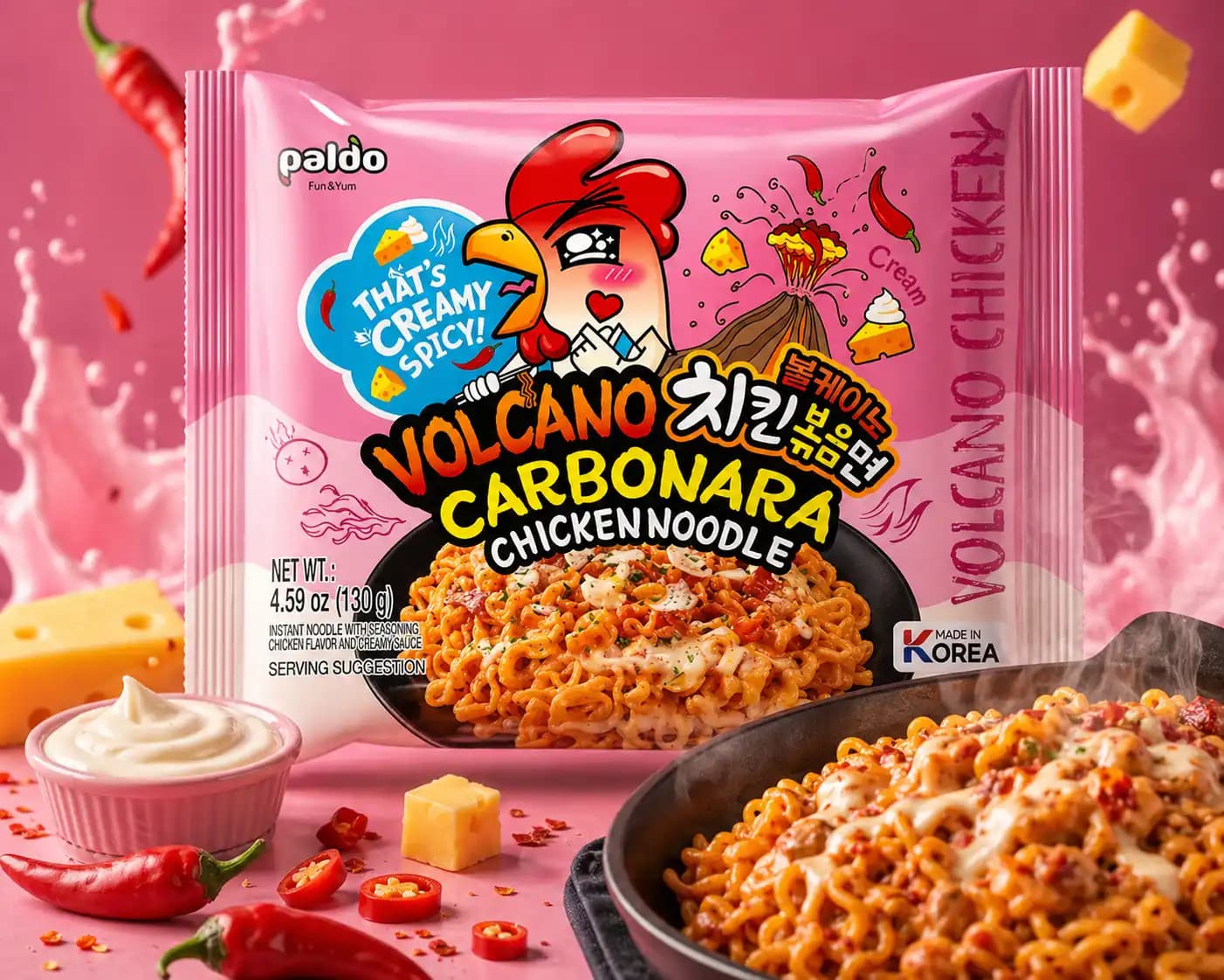 بالدو (Volcano Chicken Carbonara)