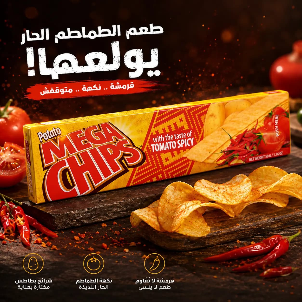 شيبس (Mega Tomato Spicy)