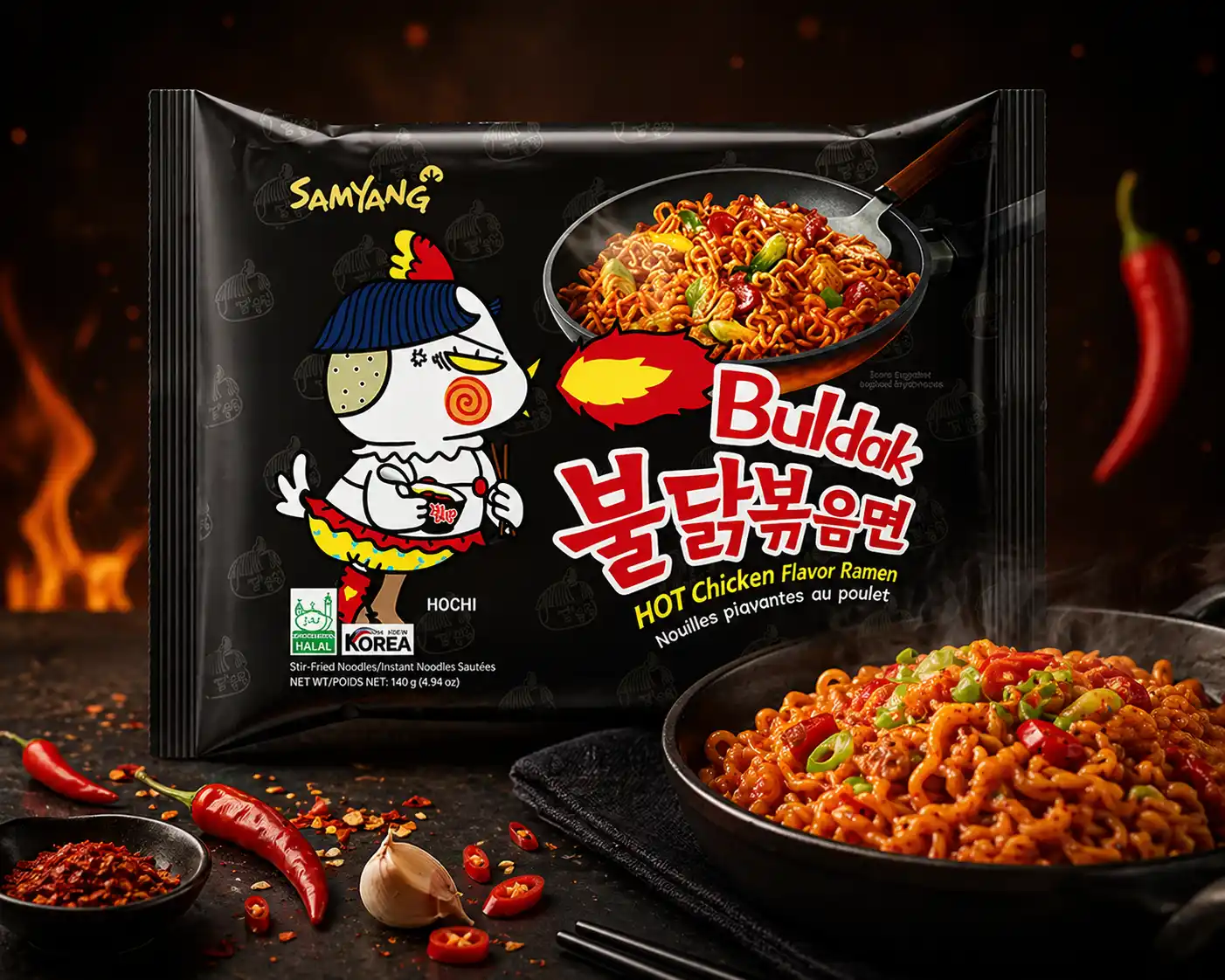 بولداك (نكهة الدجاج الحار)